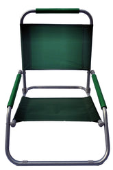 Seasonal Trends F2S018-GREEN Beach Chair, 18.1 in W, 23 in D, 21.65 in H, Steel Frame, Silver Frame